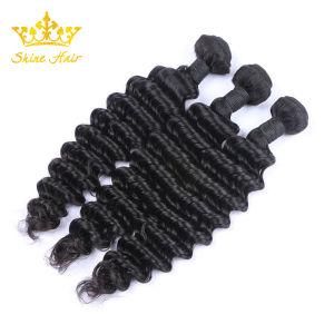 Human Virgin Brazilian Hair of 100% Human Human Hair with Deep Wave Natural Color Bundle