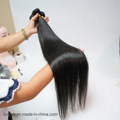 Luxuve Virgin Unprocessed Human 12A Grade Raw Brazilian Hair Bundles Cuticle Aligned Brazilian Hair Vendor Human Hair Extension