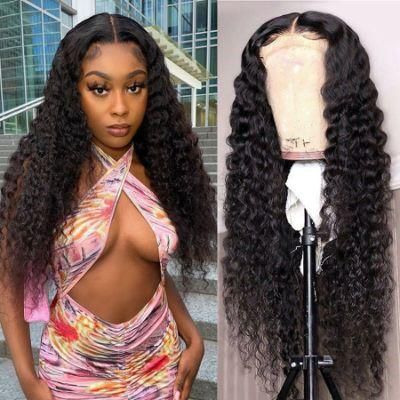 13X6 Lace Front Wig Deep Wave Curly Virgin Human Hair Wigs 180% Density