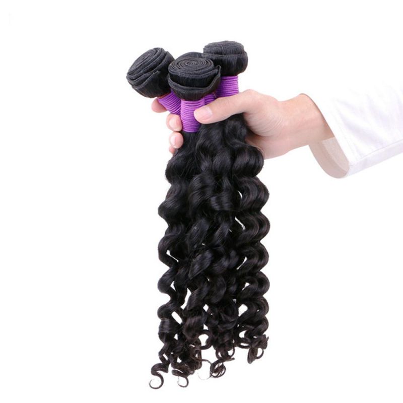Kbeth 9A Mink Loose Deep Wave Brazilian Virgin Cuticle Aligned Hair Weaving Vendor Human Hair Bundles with Lace Closure