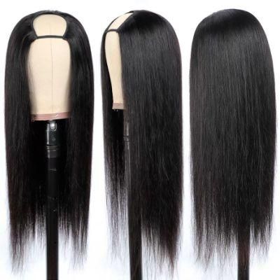 U Part Wig Wholesale Cheap Price Sewing Machine 100% Virgin U Part and Headband Human Hair Wig Vendors