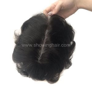 100% Indian Human Hair Durable Natural Men Toupee