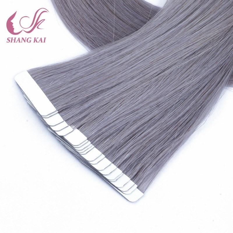 Top Grade Raw Cambodian Human Dark Grey Tape Brazilian Hair