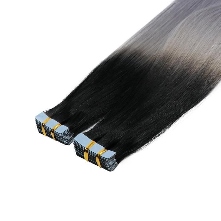Wholesale Ombre Seamless Tape in Human Hair Extension #T3/Gray