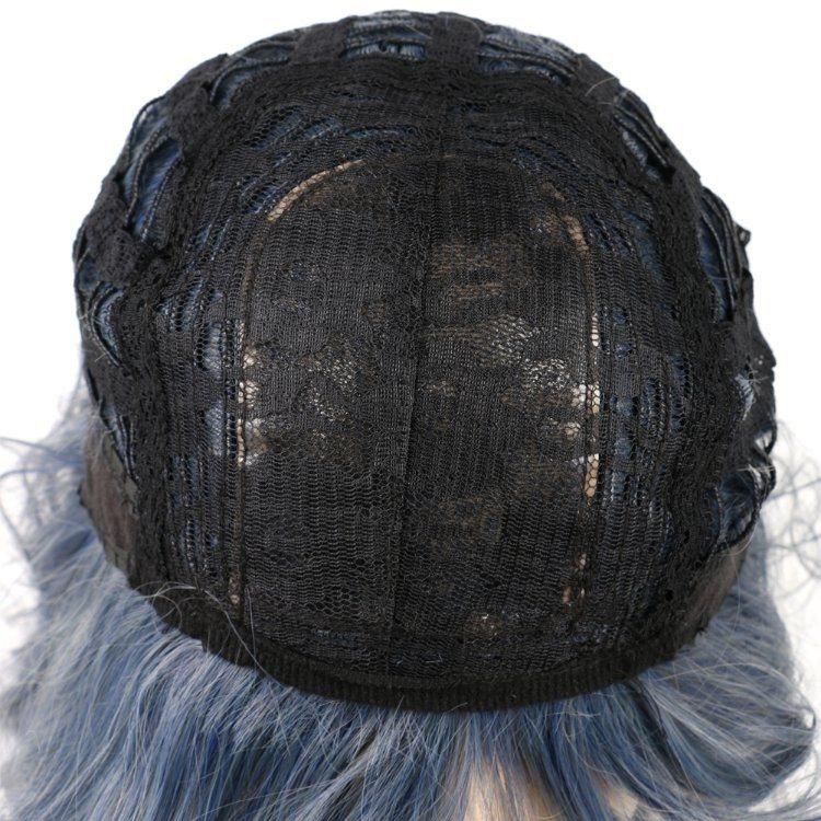 European and American Machine Made Hair Wigs with Bangs Synthetic Fiber Short Wigs