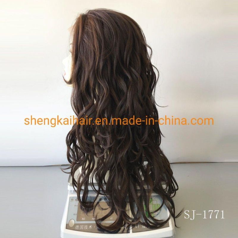 China Wholesale Premium Quality Handtied Heat Resistant Synthetic Hair Lace Front Wigs 591