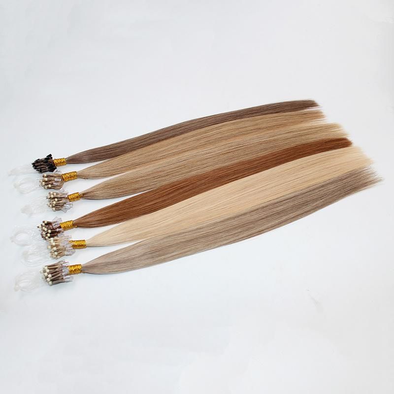Factory Direct Straight Wholesale Human Hair Micro Loop Ring Hair Extension