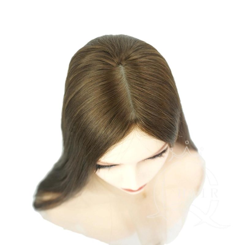 Brown Hair Wig Long Human Hair Remy Hair Wig Custom by Client Wig Factory Silk Top Jewish Wig Skin Top Wig Kosher Wigs Sheitel Perruque for Lady Women Wig