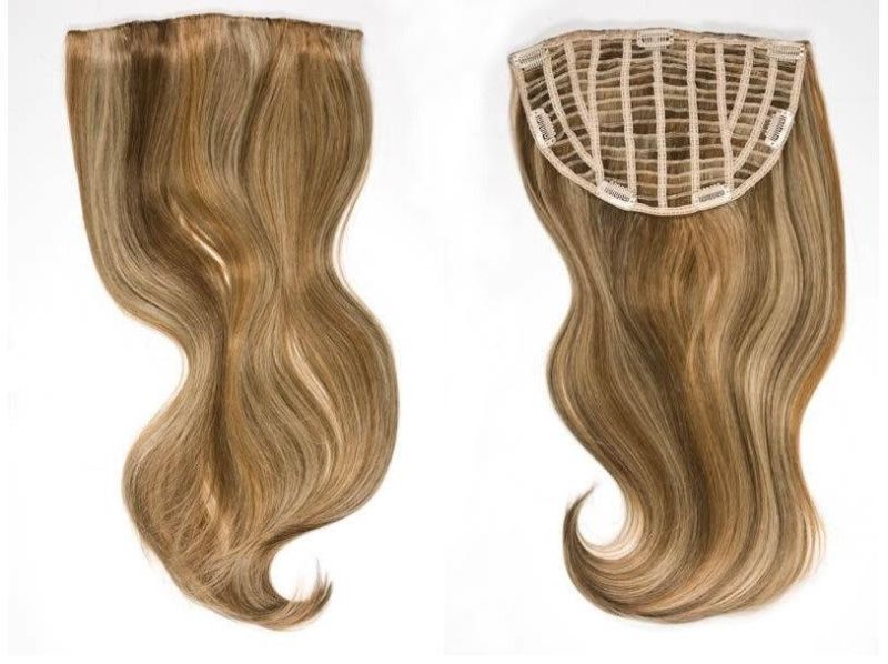 100% Virgin Hair Brazilian Hair Extension Clip on Hair Extension (AV-HW00-1)