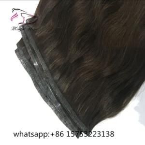Tape Hair Weft Glue Hair Weft Seamless Weft 3#Remy Human Hair Extension