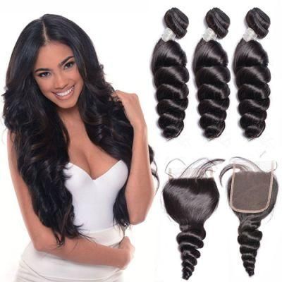 Kbeth Wholesale Deep Loose Wave Bundles HD Mink Cuticle Aligned Raw Brazilian Virgin Unprocessed Loose Deep Wave Hair Bundle