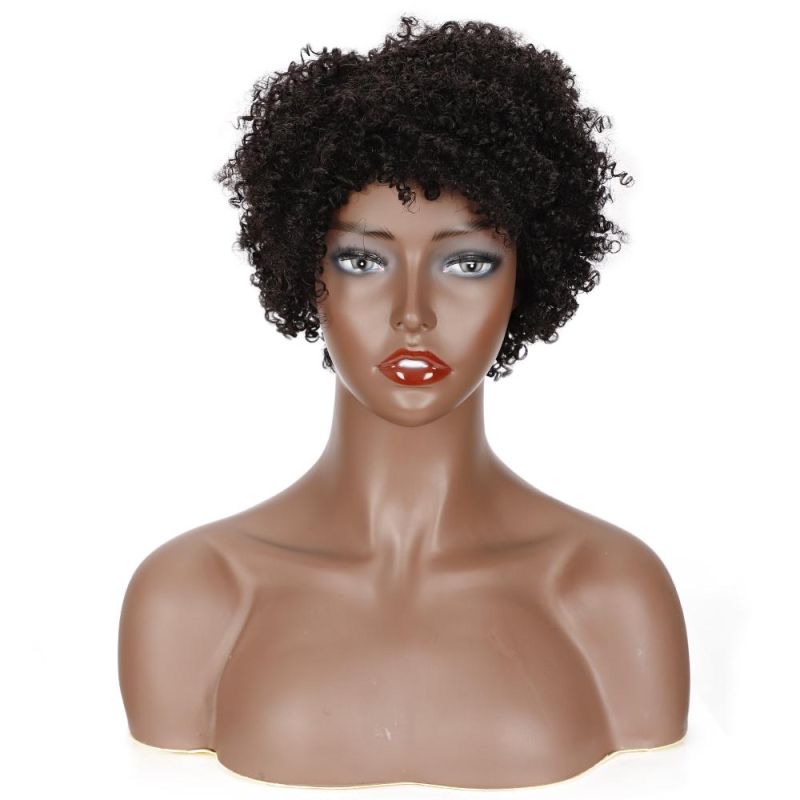Kbeth Human Hair Wig for Femme 2021 Fashion 10 Inch Short Kinly Curly Super Chic Glamorous Premium and Realistic Appearance Wig Facotory Wholesale Cheap Price