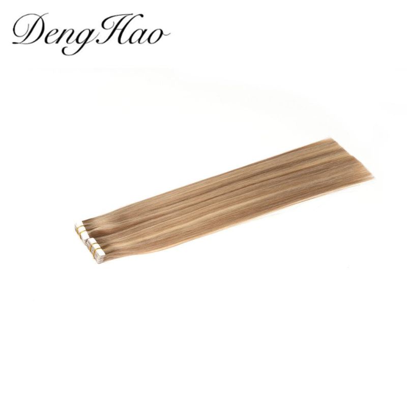 Denghao Hair Factory High Qulitity Double Drawn 100% Human Hair Tape Hair Extensions