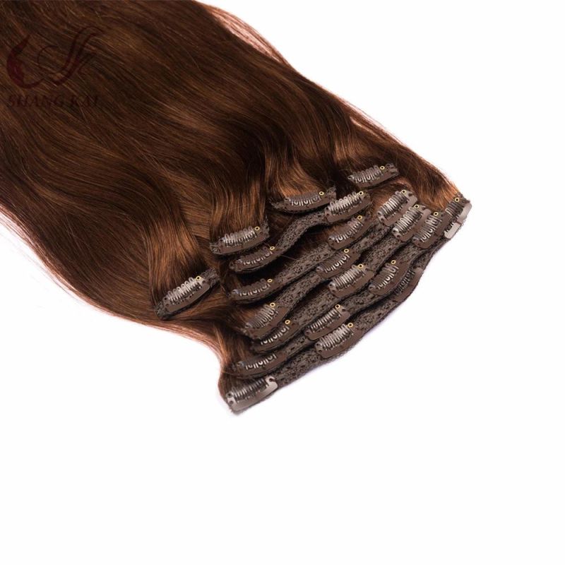 Full Head Double Drawn Lace Clip Hair Extension Clips in Remy Hair
