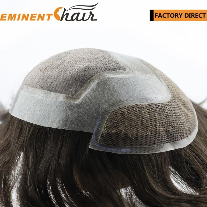 Lace Front Most Natural Custom Made Human Hair Men′s Hair Replacement