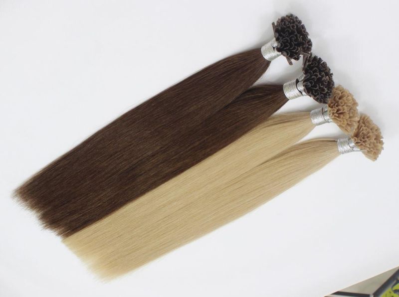 U-Tip Extensions Brazilian Straight Human Hair Bundles Brown Blond Color Remy Human Hair Extensions