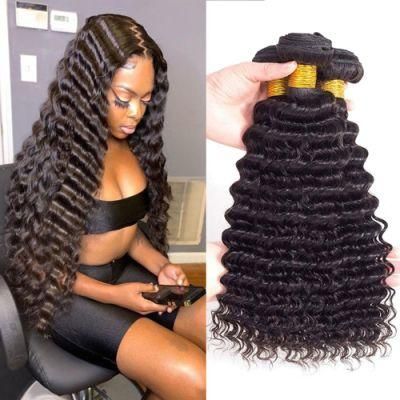 Kbeth Factory Price Hair 100% Unprocessed Natural Cuticle Aligned 100% Human Virgin Deep Wave Hair Bundles