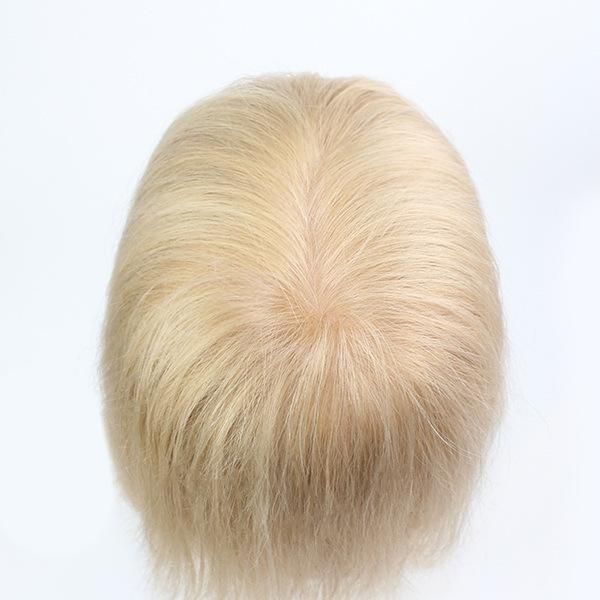 Anti-Slip Silicon Mono Top Human Hair Full Cap Wig for Women