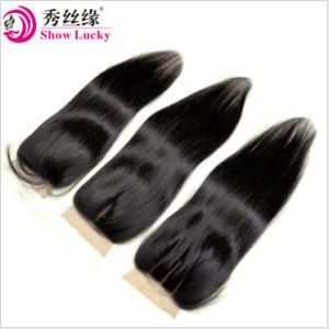 High Quality 10A Straight Silk Base Closure 4X4 Middle Part Top Closure