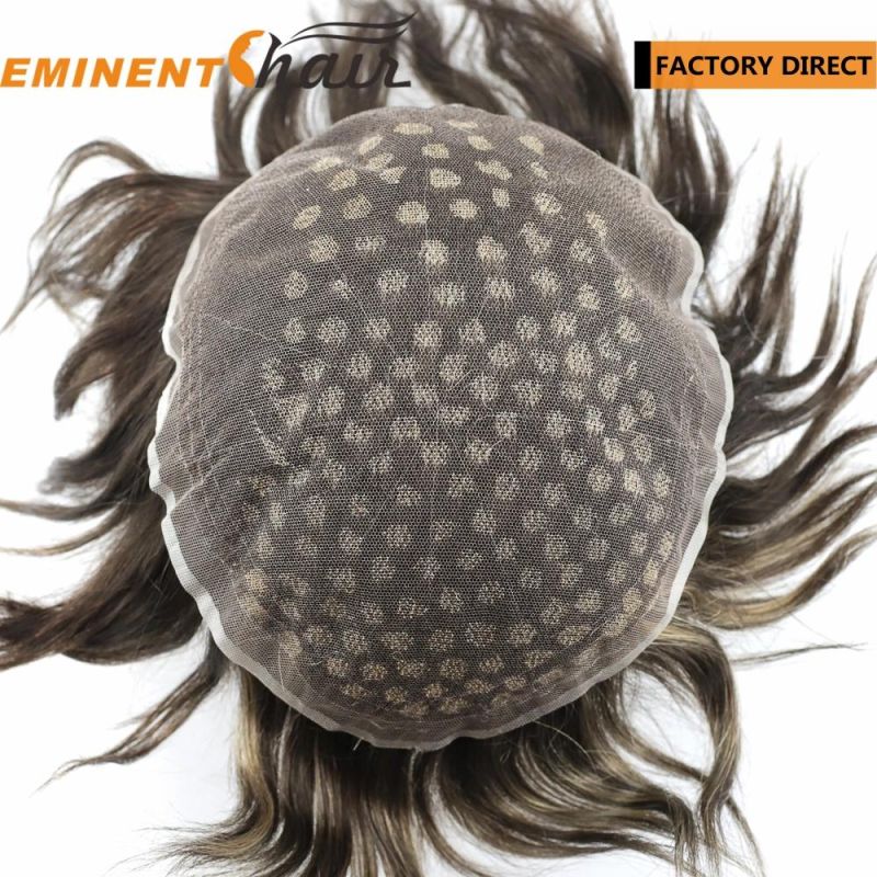 Most Natural Custom Made Best Quality Men′s Human Hair Natural Hairline Lace Hairpiece