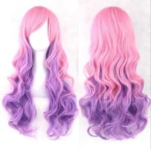 Lolita Cosplay Gradient Fashion Harajuku Long Curly Hair Wig