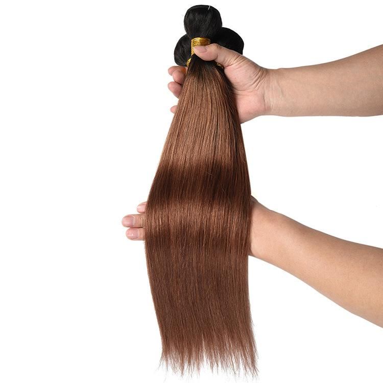 Wholesale Brazilian Hair Weave Silky Straight Bundles Human Hair Extension #T1b/30