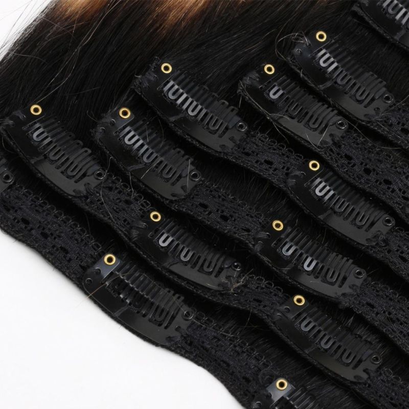 Xuchang Hair Factory 100% Remy Clip in Hair Extensions 220 Grams Loose Curly Indian Remy Clip in Human Hair Extensions