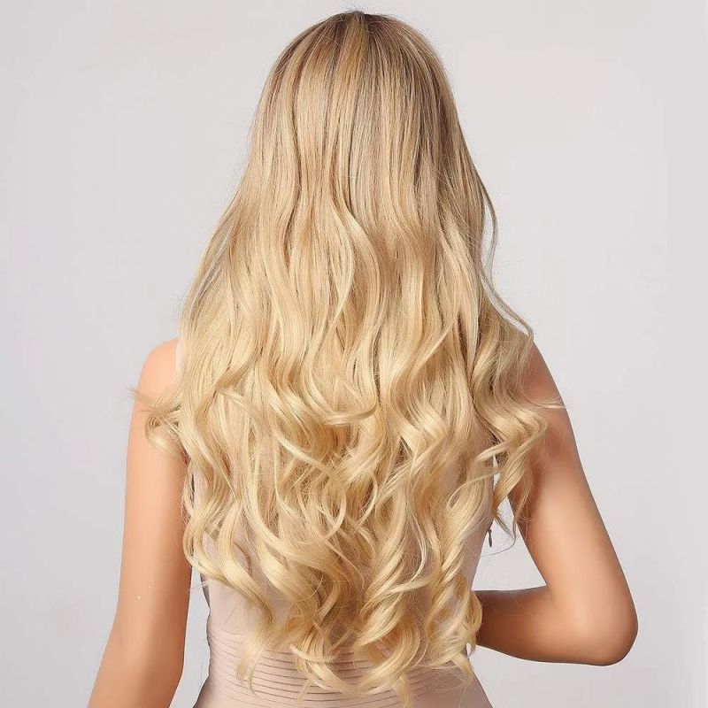 26 Inch Blonde Wigs for Women Long Wavy Wig Long Curly Hair Wig Synthetic Wigs