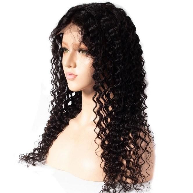 Sample Available Deep Curly Brazilian Hair Wig Deep Wave Human Hair Lace Frontal Wig