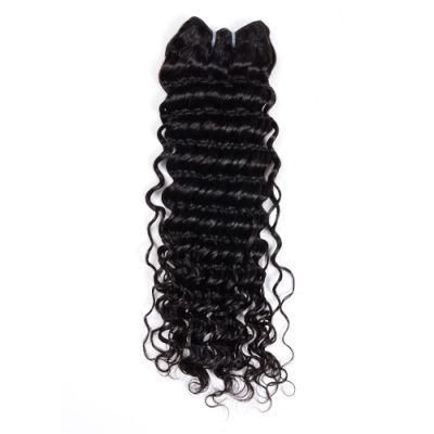 High Quality Natural Black Can Be Dyed Virgin Unprocessed Deep Wave Malaysian Hair