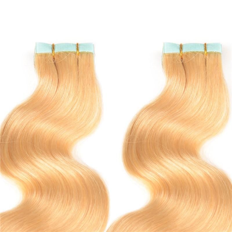 PU Skin Weft Hair Extension 12-30inch Indian Tape in Human Hair Extension 20PCS/Set Remy Silky Straight PU Tape Hair Extension