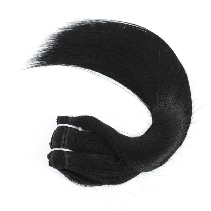 8PCS/Set 18 Cilps Straight Human Hair Unprocessed Virgin Clip in Hair Extensions