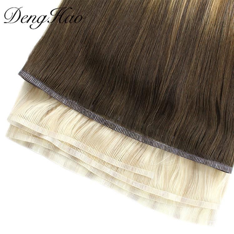 Hot Selling Russian Virgin Hair Human Hair Flat Weft