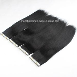 Silky Straight Natural Hair Tape Hair Extenison