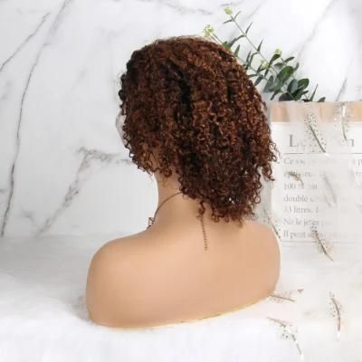 Human Lace Kinky Curly 250 Density Natural Color Virgin Hair Wigs