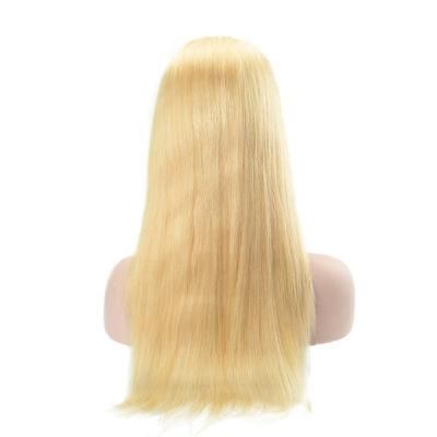Women Lace Front Wig Blond Color Human Hair Replacement