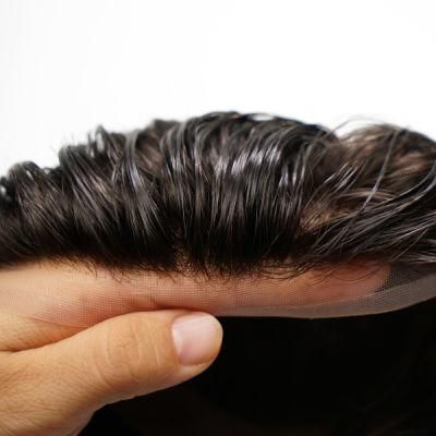 High Quality! ! Men&prime;s Fine Mono Center with PU All Around - Finest Hair System