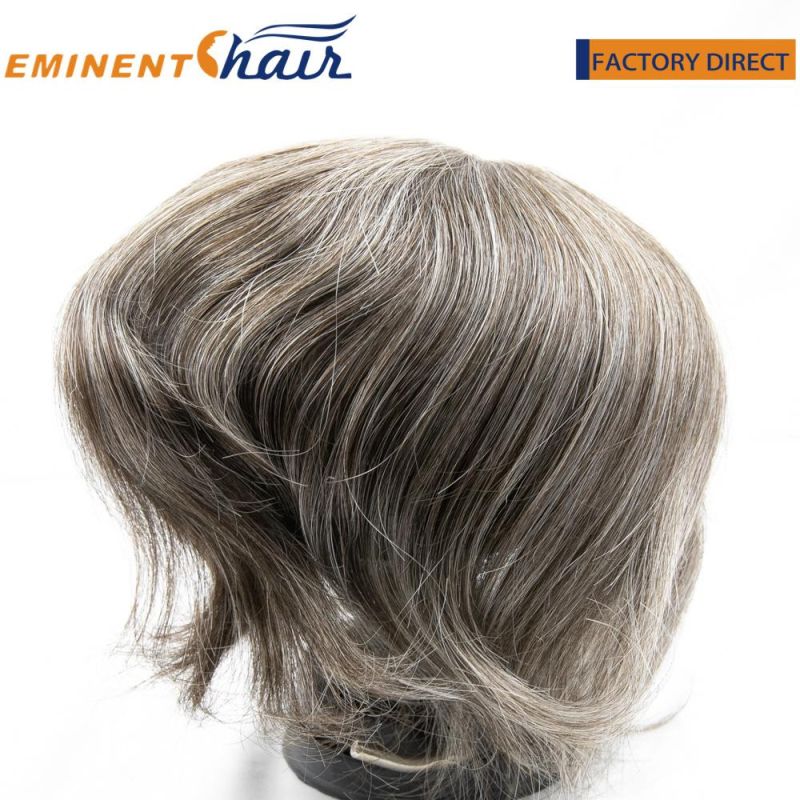 Fine Mono Base Human Hair Toupee with Folded Fine Welded Mono Front Baby Hair Underventing Remy Hair Wigs