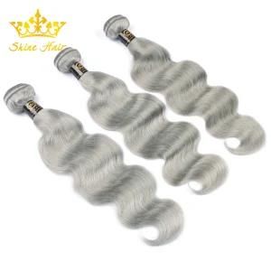 Gray Color Hair Bundle 100% Human Hair Body Wave in Stock