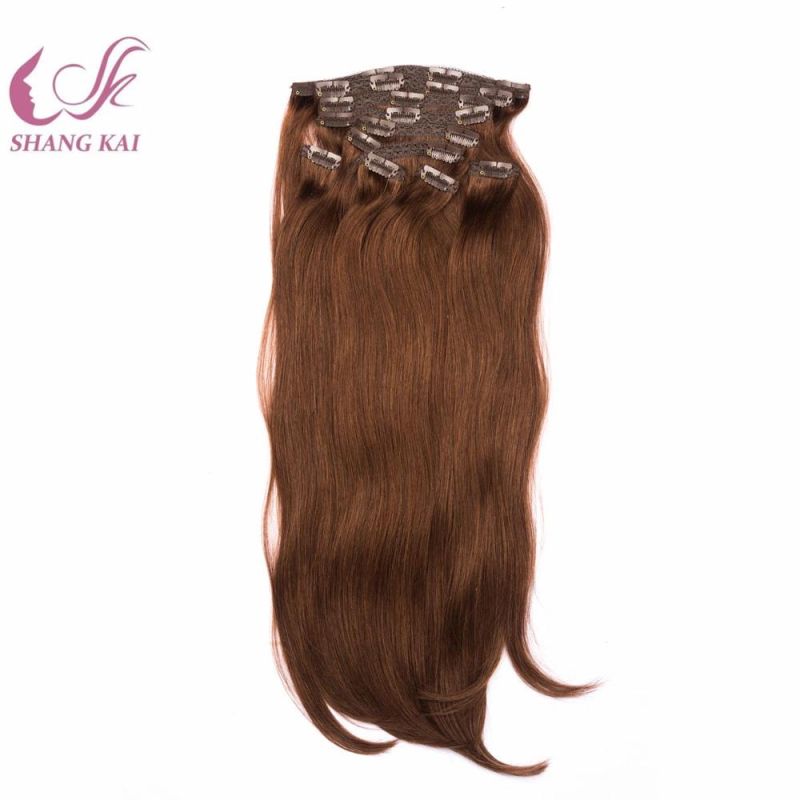 Full Head Double Drawn Lace Clip Hair Extension Clips in Remy Hair