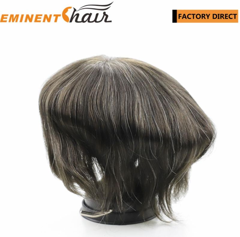 Natural Hairline Human Hair Custom Toupee Hairpiece