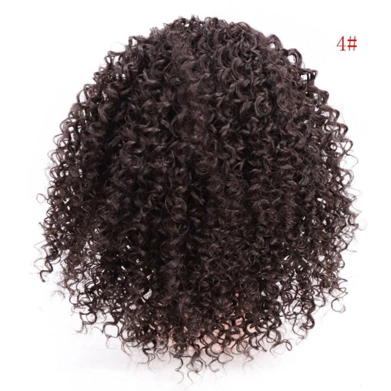 Heat Resistant Synthetic Fiber Afro Curly Ponytail Short Hair Extension