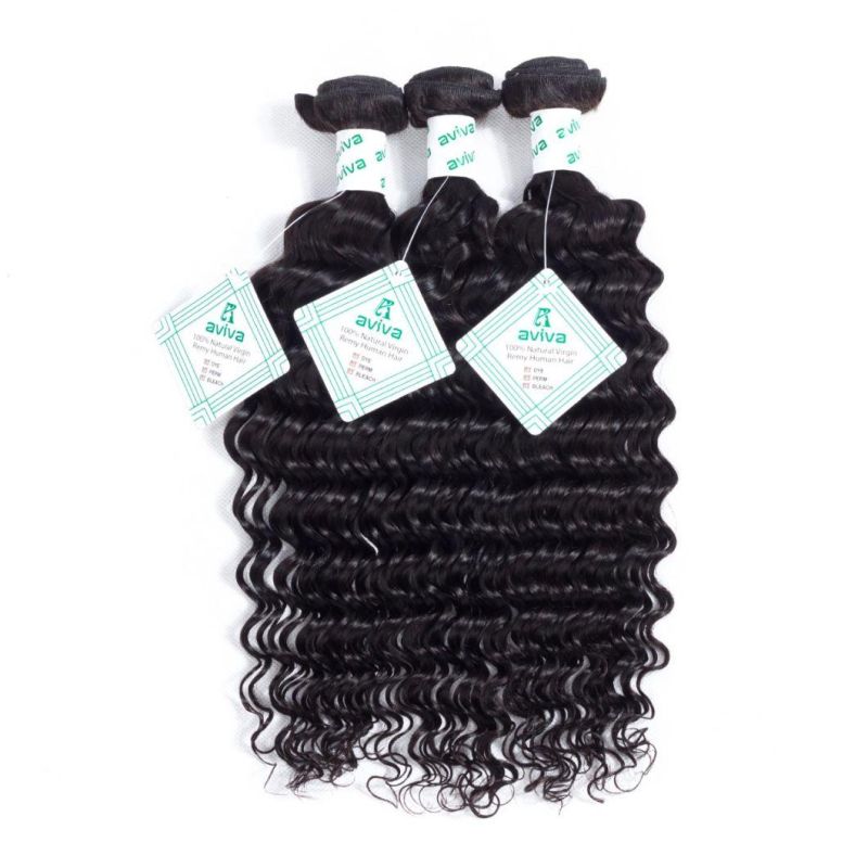 100% Virgin Remy Hair Extension Brazilian Human Hair Deep Wave