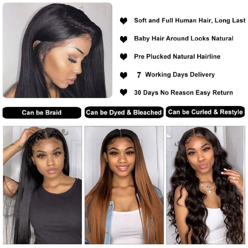 Wholesale HD Transparent 13X4 Lace Front Human Hair Wigs Cheap Brazilian Straight Human Hair Wigs Lace Closure Wigs