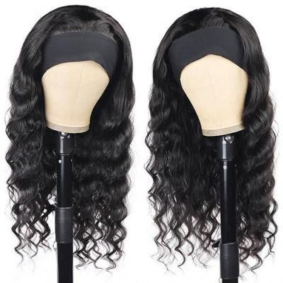 Easy Wear Easy Usage Glueless Color Human Hair Mink Bang Wig Human Hair Kinky Curly Headband Wigs