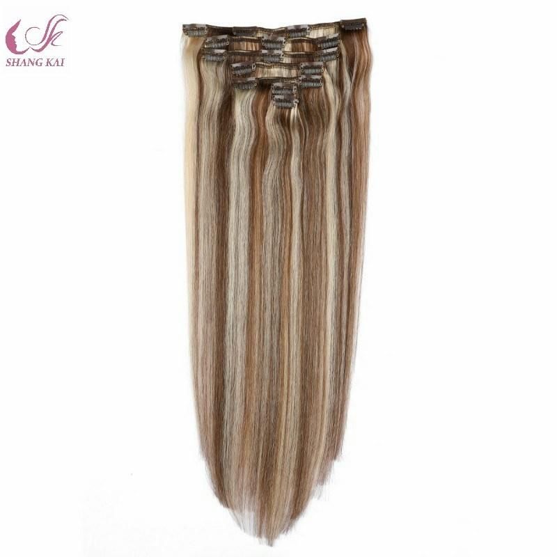 European Clip in Human Hair Extensions Piano Color Hair Long Hair