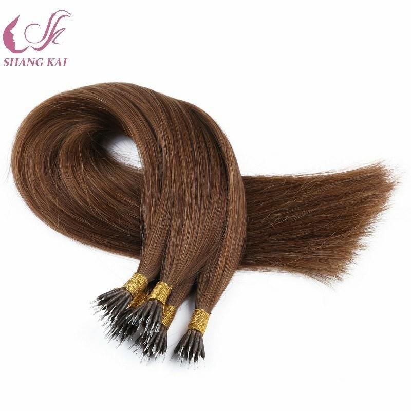 Wholesale Double Drawn Thick End Hair Extensions Nano Tip Ponytail Hair Extension