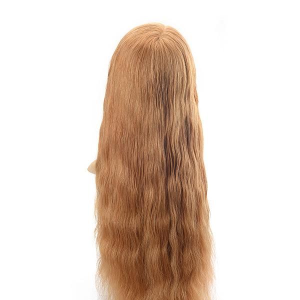 Custom Ladies PU and Lace Base Real Human Hair Silk Top Wig