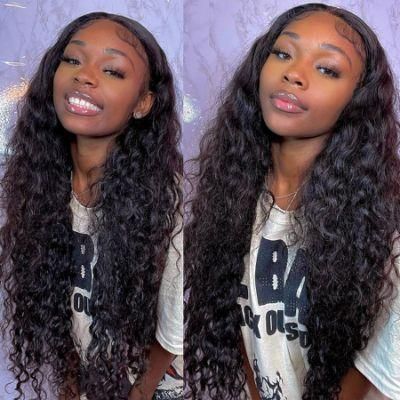 Brazilian Water Wave Hairstyle Sale 13&times; 4 Lace Front Wigs