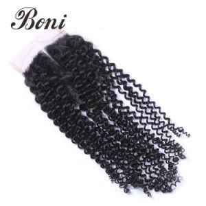 Wholesale 9A 100% Brazilian Virgin Human Hair Kinky Curly 4*4 Lace Closure
